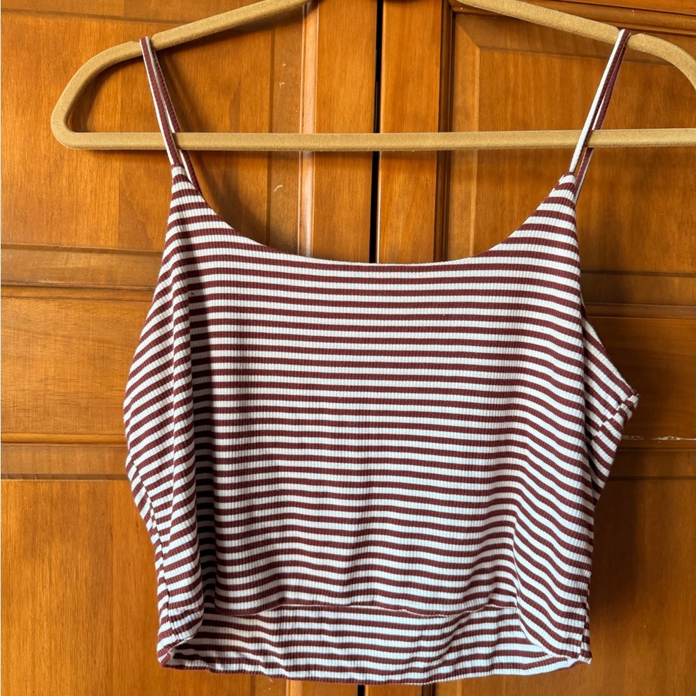 BP Brown and White Striped Camisole
